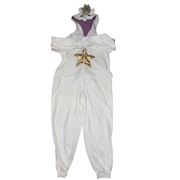 Unicorn One Piece Sleepwear Halloween Costume Cream White XL - Picture 2 of 8